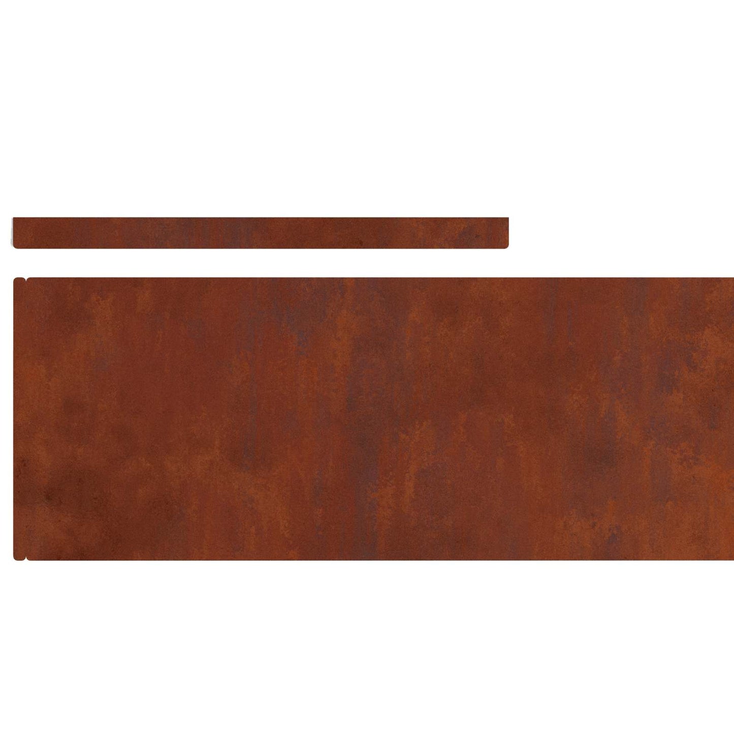 Lawn Edging 4 pcs Rusty 450 x 0.05 x 20 cm Weathering Steel