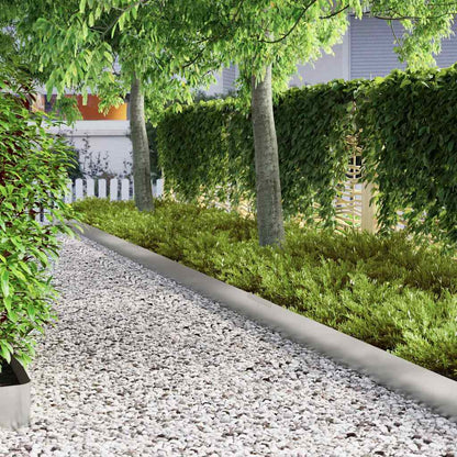 Lawn Edging 450 x 25 cm Galvanised Steel Silver