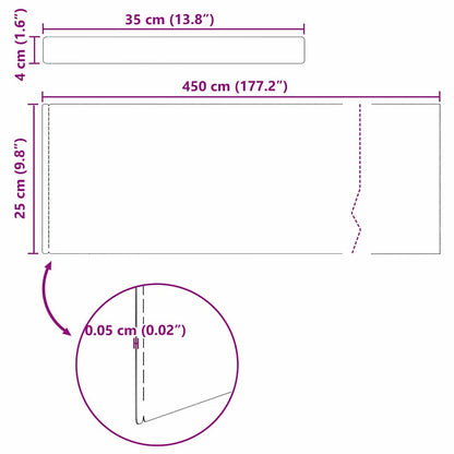 Lawn Edging 450 x 25 cm Galvanised Steel Silver