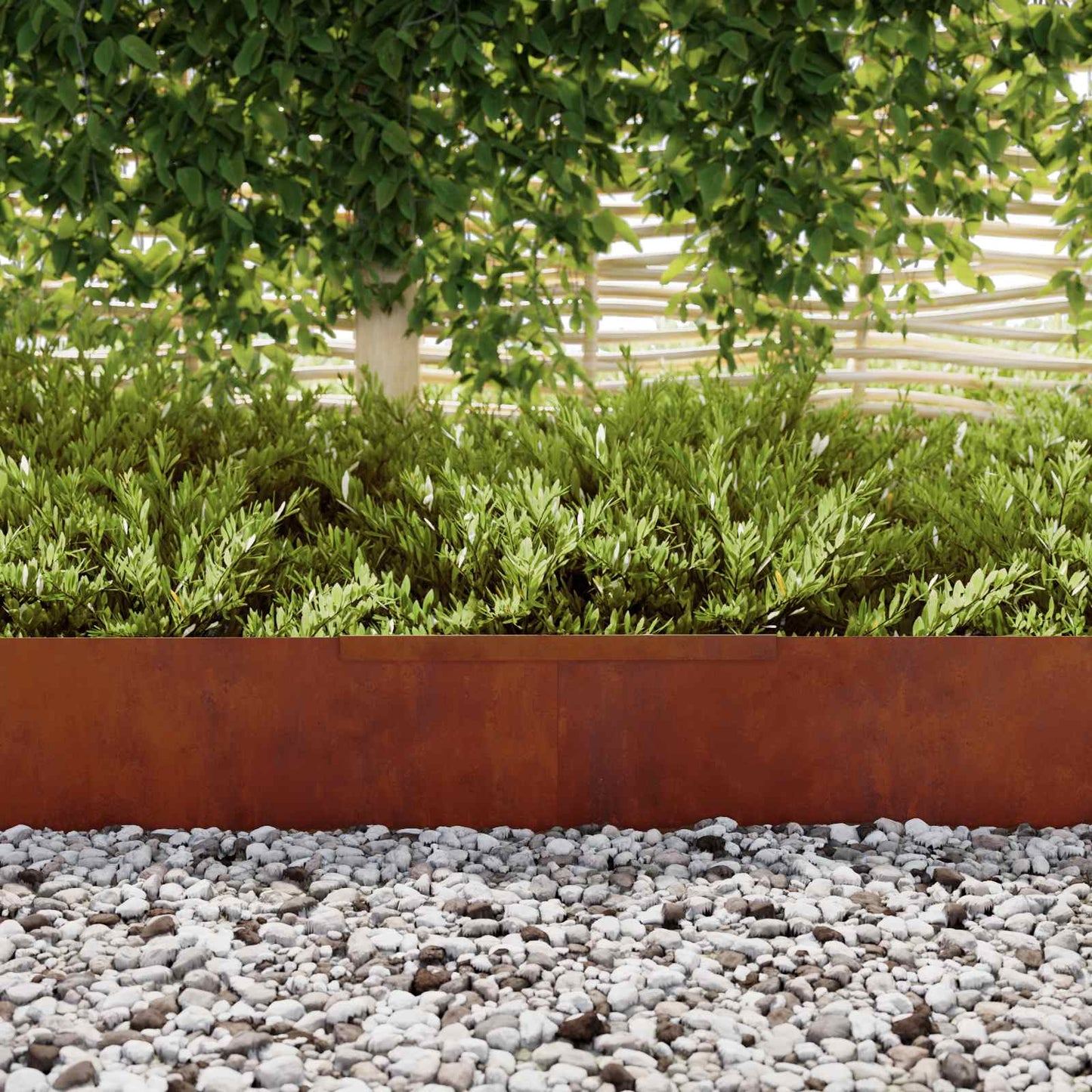 Lawn Edging 4 pcs Rusty 450 x 0.05 x 25 cm Weathering Steel