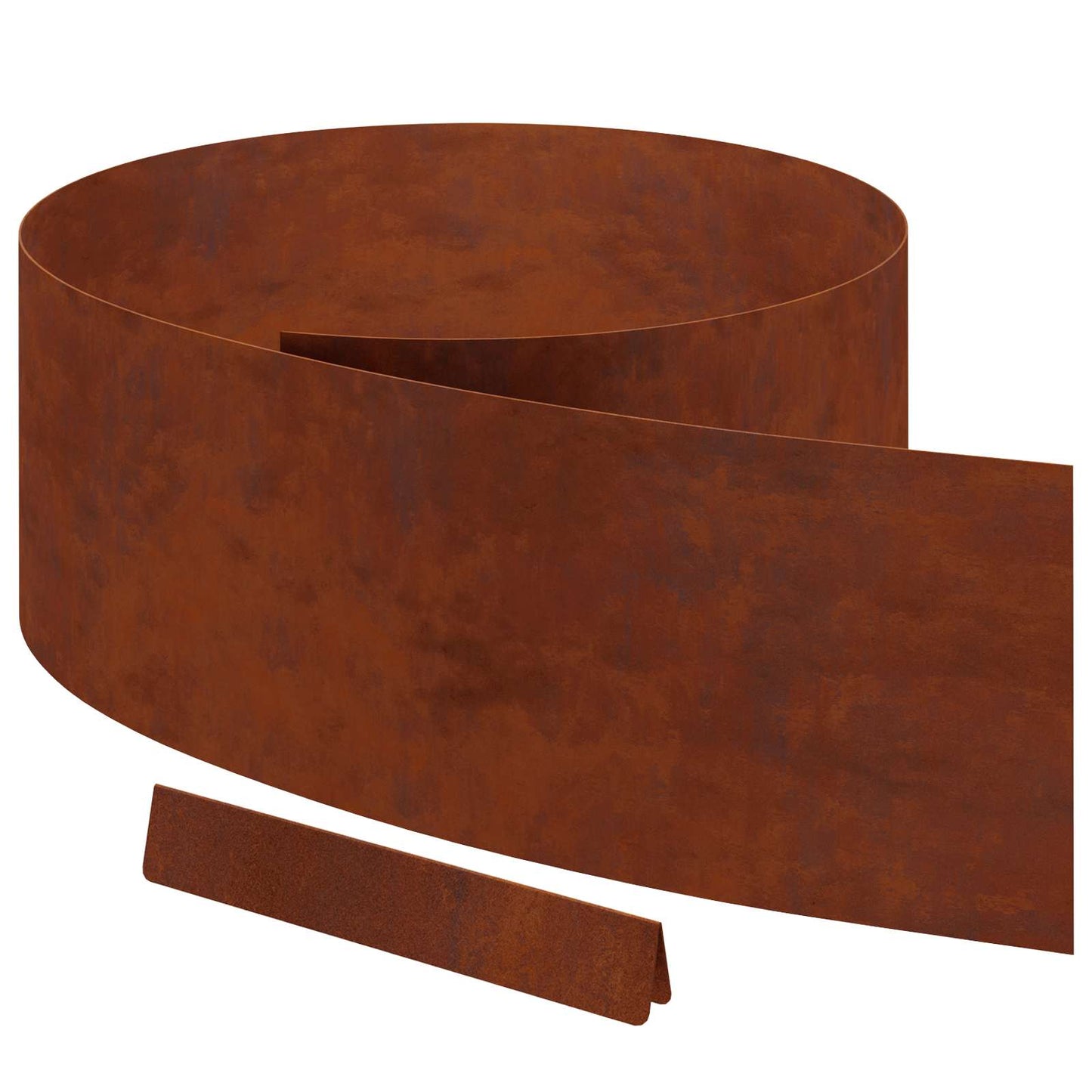 Lawn Edging 4 pcs Rusty 450 x 0.05 x 25 cm Weathering Steel