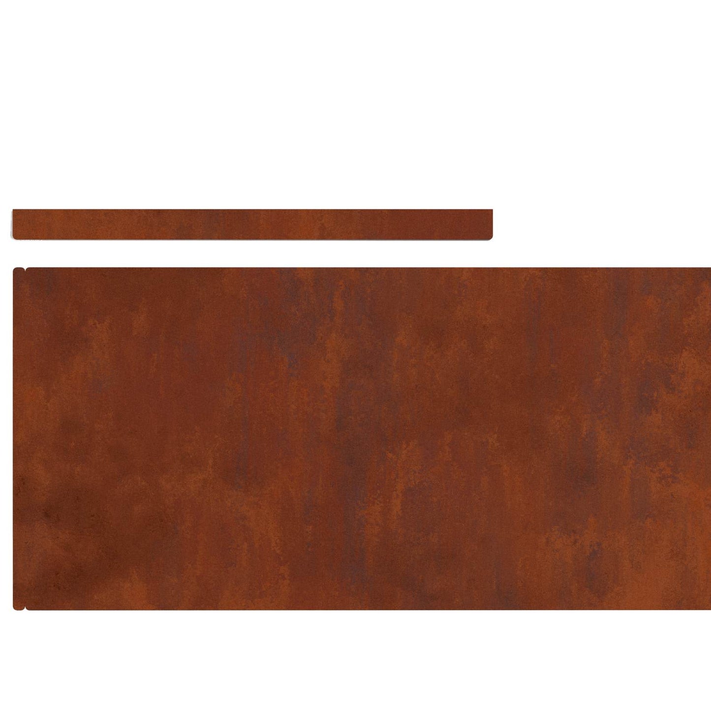 Lawn Edging 4 pcs Rusty 450 x 0.05 x 25 cm Weathering Steel