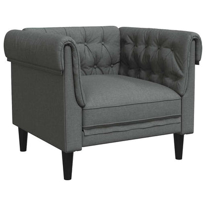 Sofa Dark Grey 78.5 x 74.5 x 74.5 cm Polyester