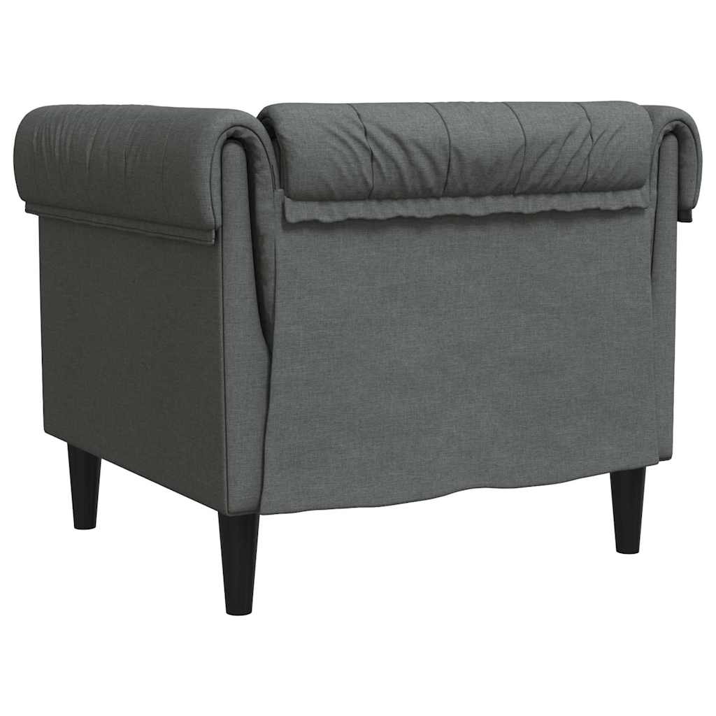 Sofa Dark Grey 78.5 x 74.5 x 74.5 cm Polyester