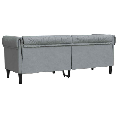 Sofa Light Grey 201.5 x 74.5 x 74.5 cm Polyester