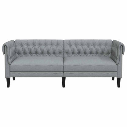 Sofa Light Grey 201.5 x 74.5 x 74.5 cm Polyester