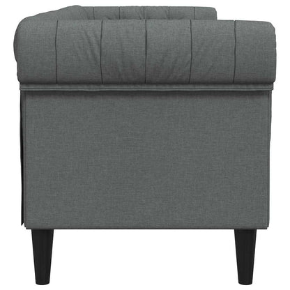 Sofa Dark Grey 201.5 x 74.5 x 74.5 cm Polyester