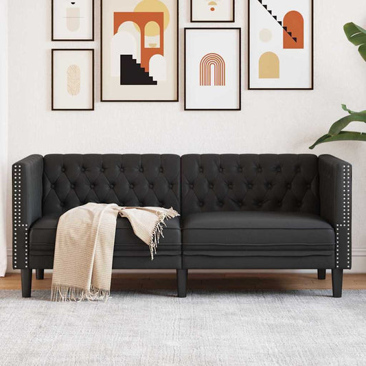 Sofa Black 174 x 74.5 x 70.5 cm PVC