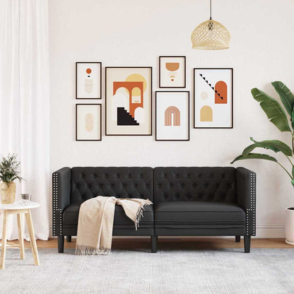 Sofa Black 174 x 74.5 x 70.5 cm PVC