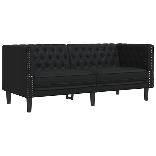 Sofa Black 174 x 74.5 x 70.5 cm PVC