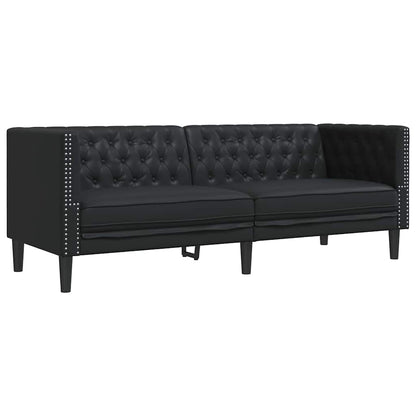 Sofa Black 194 x 74.5 x 70.5 cm PVC