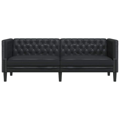 Sofa Black 194 x 74.5 x 70.5 cm PVC