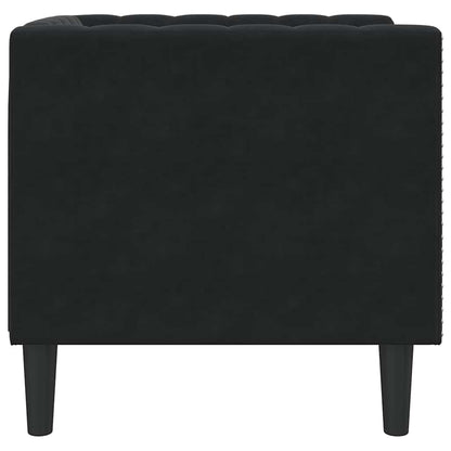 Sofa Black 74.5 x 71 x 70.5 cm Velvet