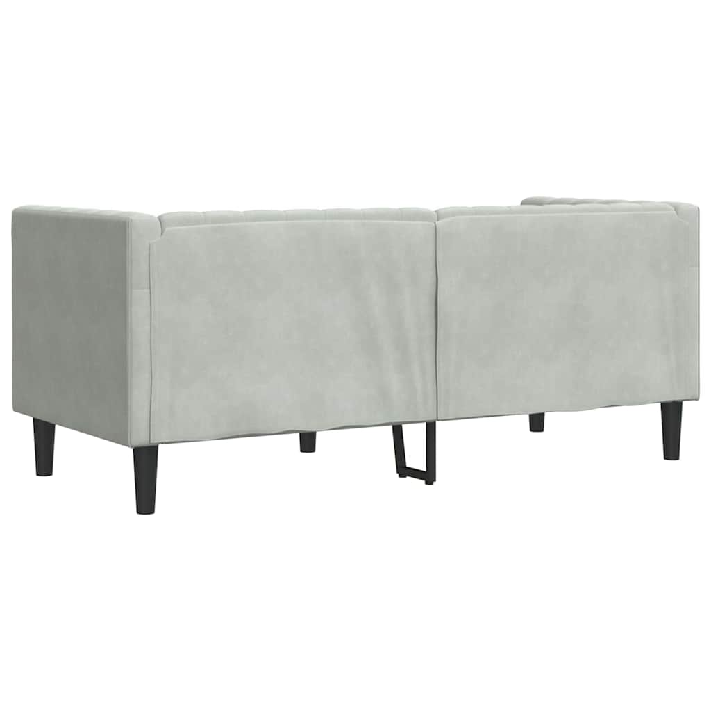 Sofa Light Grey 174 x 74.5 x 70.5 cm Velvet