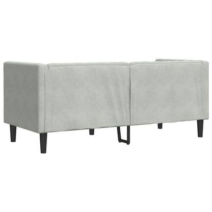 Sofa Light Grey 174 x 74.5 x 70.5 cm Velvet