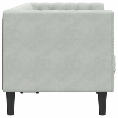 Sofa Light Grey 174 x 74.5 x 70.5 cm Velvet