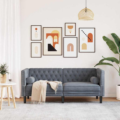 Sofa Dark Grey 174 x 74.5 x 70.5 cm Velvet