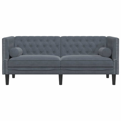 Sofa Dark Grey 174 x 74.5 x 70.5 cm Velvet