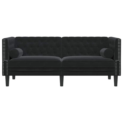 Sofa Black 174 x 74.5 x 70.5 cm Velvet