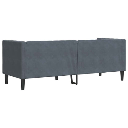 Sofa Dark Grey 194 x 74.5 x 70.5 cm Velvet