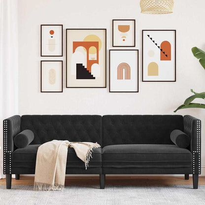 Sofa Black 194 x 74.5 x 70.5 cm Velvet
