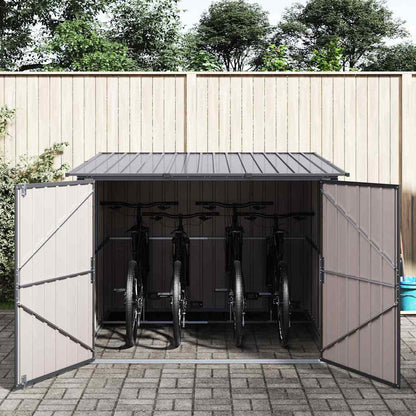 Bike Shed 3 pcs Anthracite 216 x 207 x 158 cm Metal