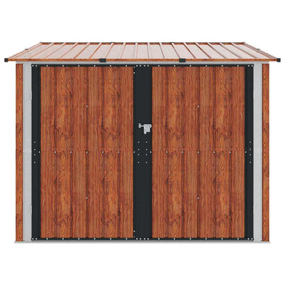 Bike Shed 3 pcs Brown 216 x 207 x 158 cm Metal