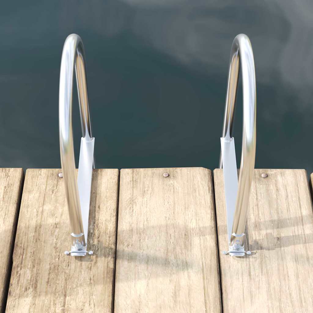 3-Step Dock Ladder Silver 45 x 11.5 x 134 cm Aluminum