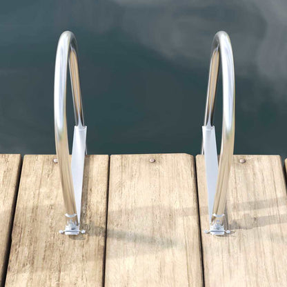 3-Step Dock Ladder Silver 45 x 11.5 x 134 cm Aluminum