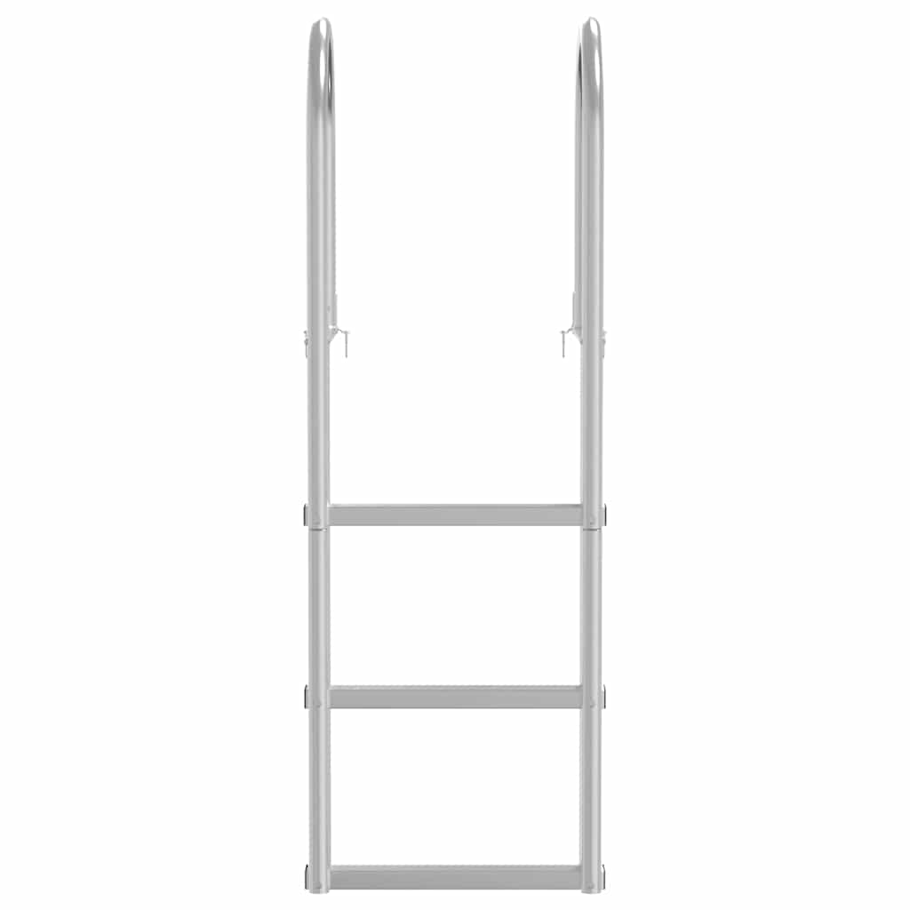 3-Step Dock Ladder Silver 45 x 11.5 x 134 cm Aluminum