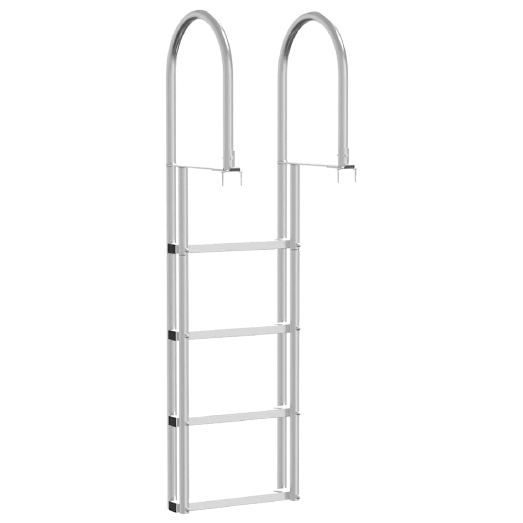 4-Step Dock Ladder Silver 45 ×11.5 ×162 cm Aluminum