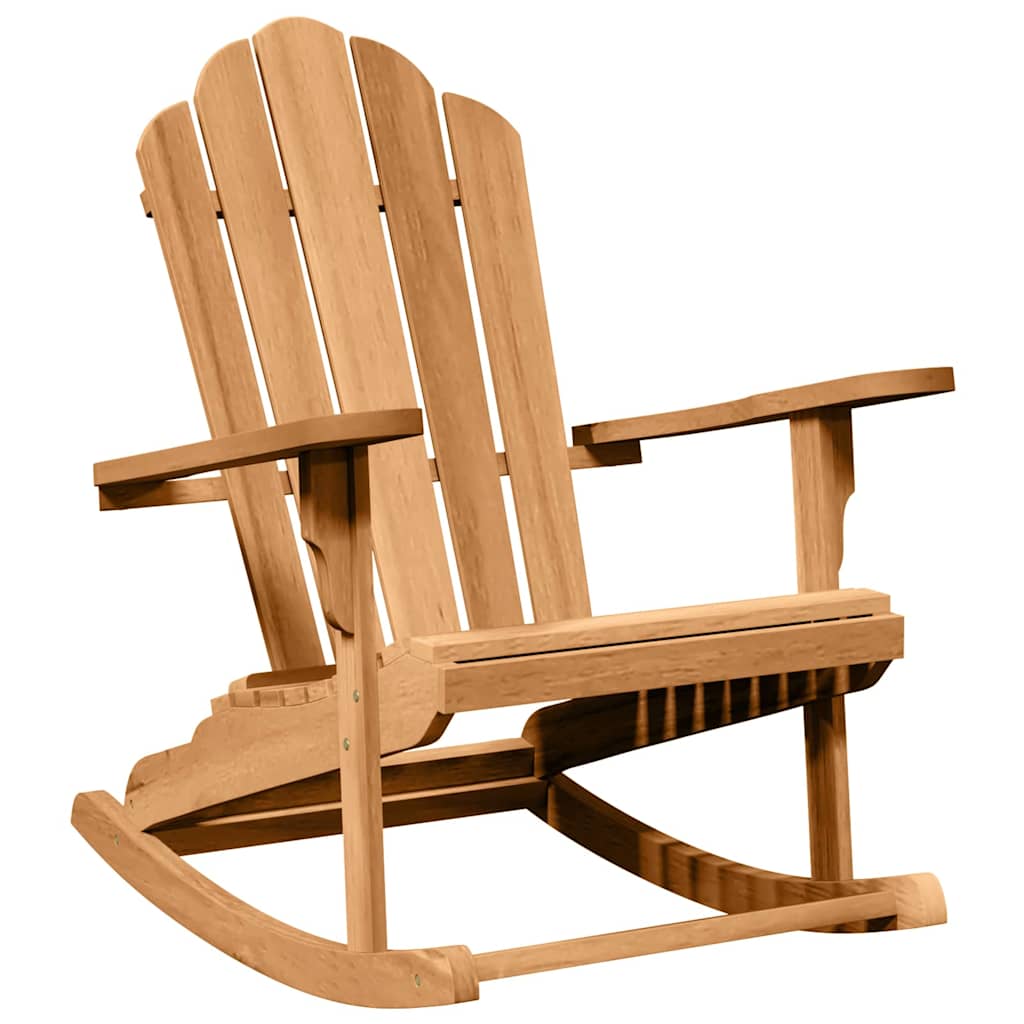 Adirondack Rocking Chair 2 pcs Brown Solid Teak wood