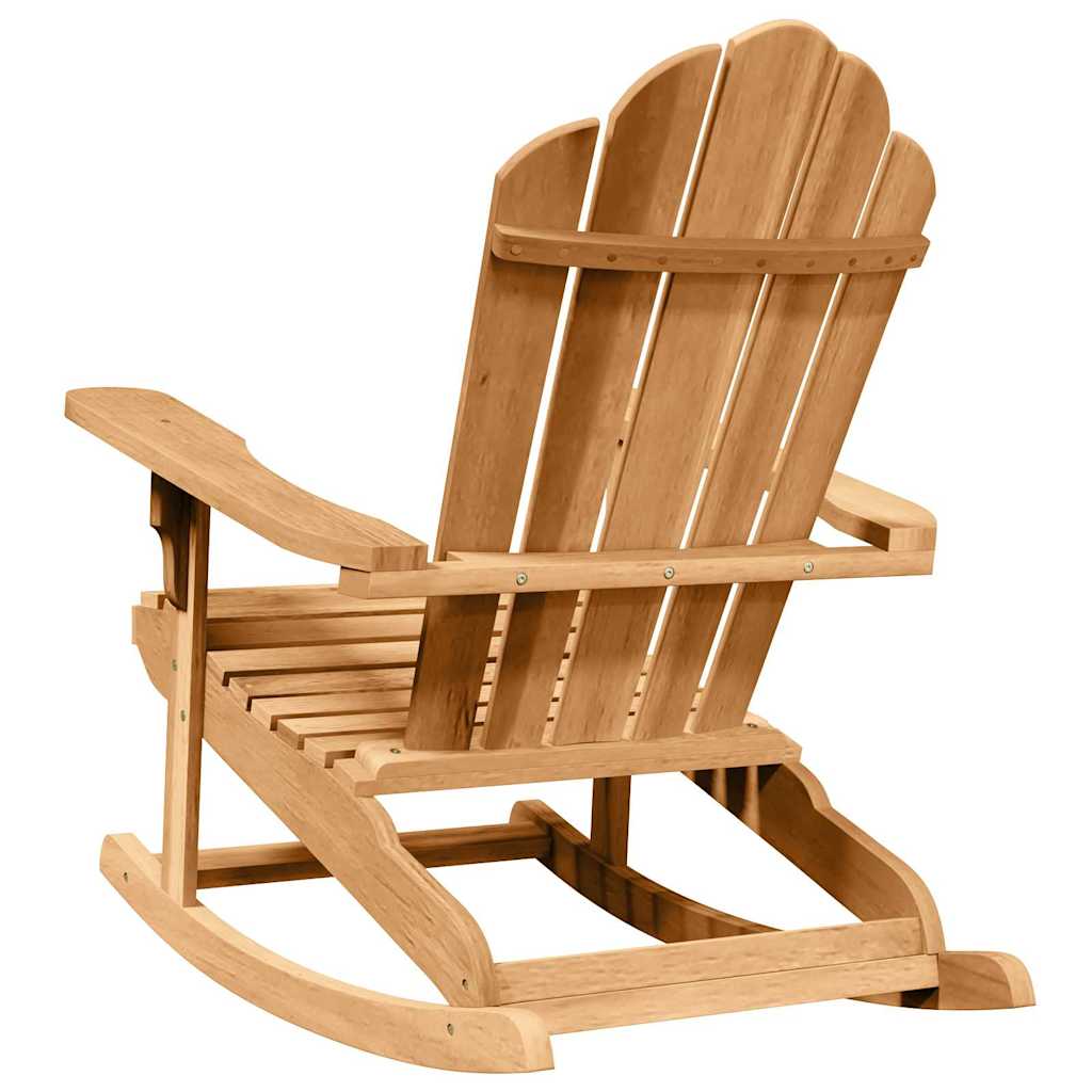 Adirondack Rocking Chair 2 pcs Brown Solid Teak wood