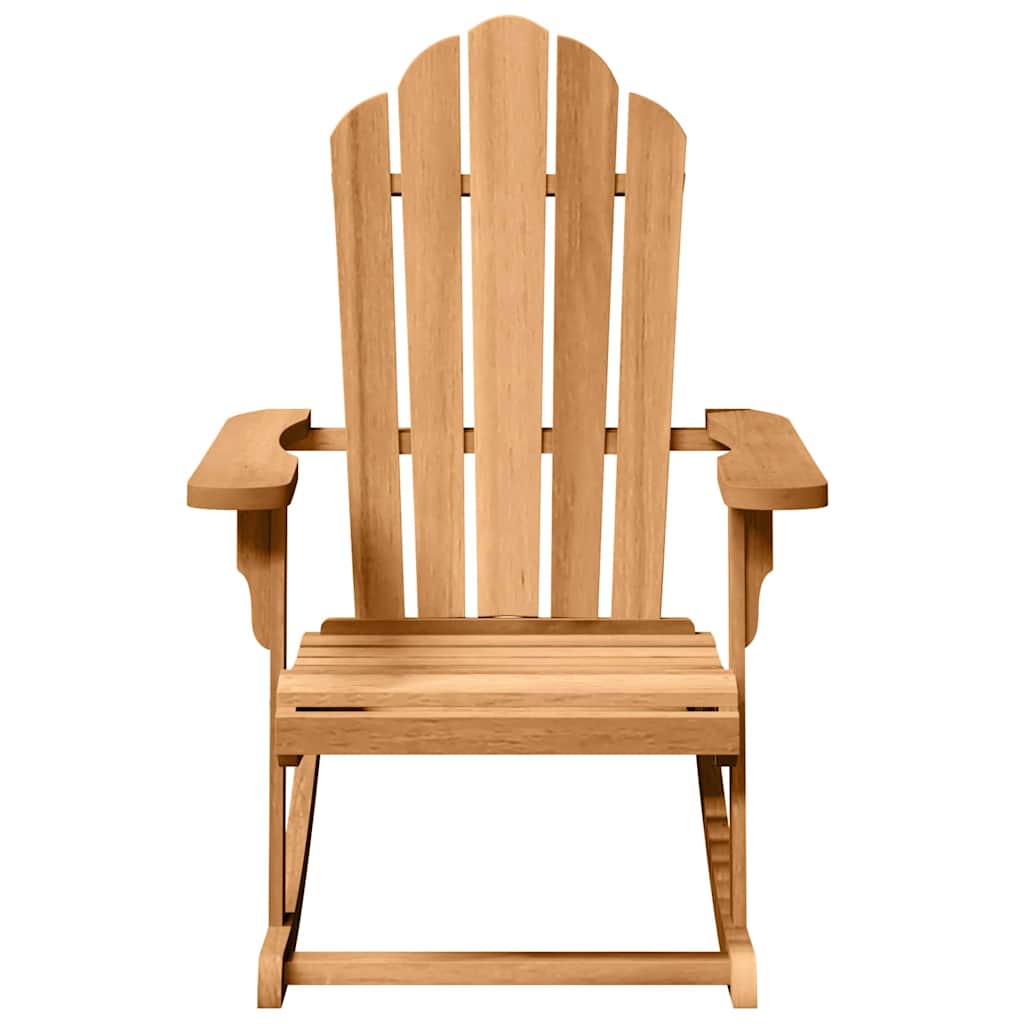 Adirondack Rocking Chair 2 pcs Brown Solid Teak wood
