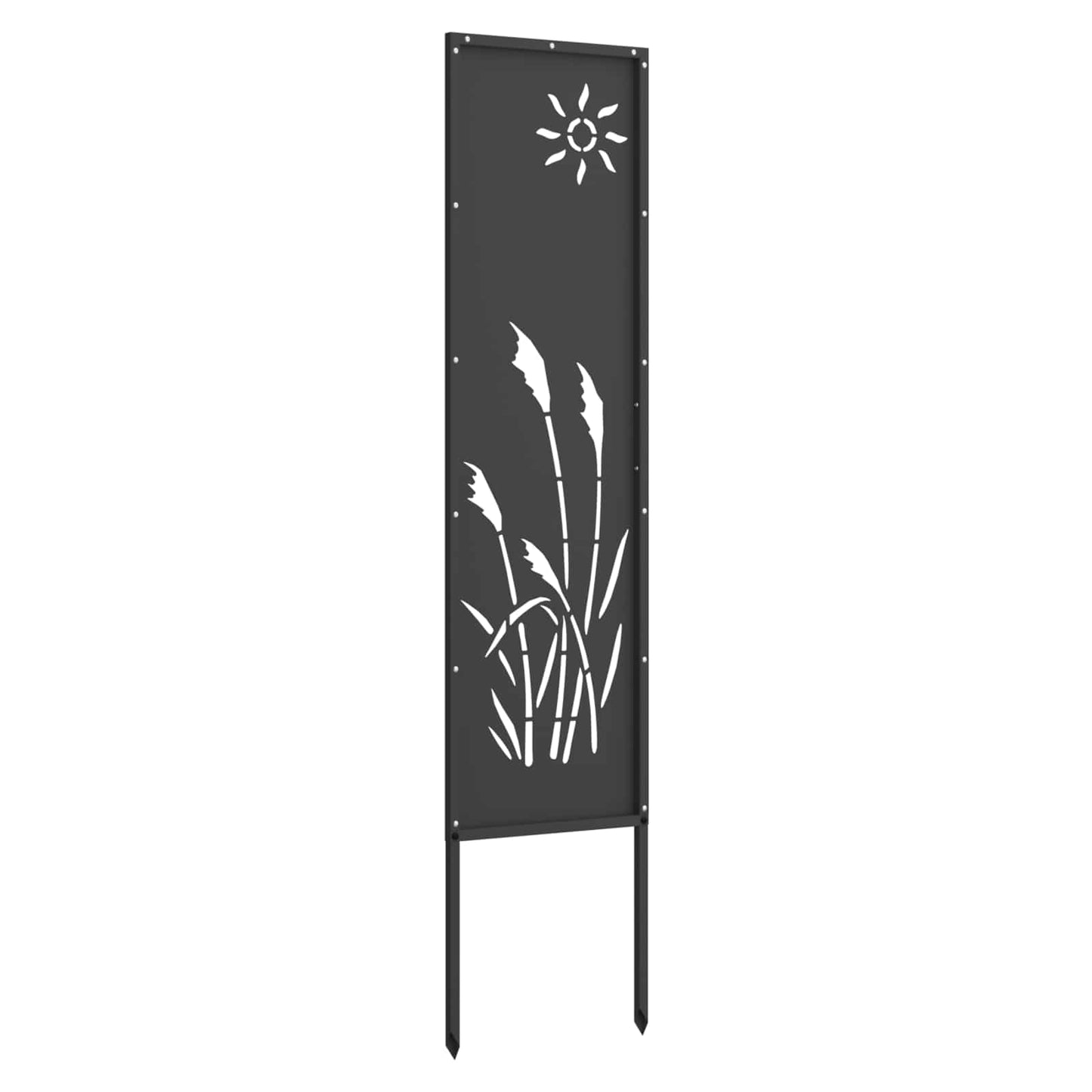 Garden Privacy Screen Black 32 x 140 cm Cold-rolled steel