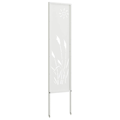Garden Privacy Screen White 32 x 140 cm Cold-rolled steel