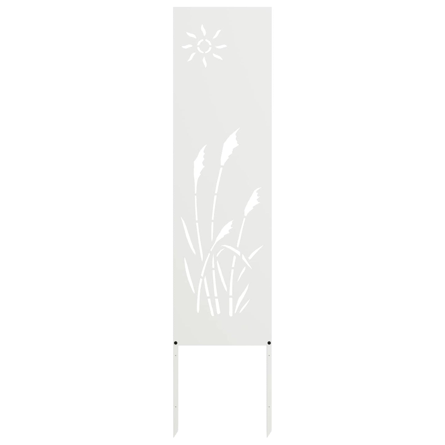 Garden Privacy Screen White 32 x 140 cm Cold-rolled steel
