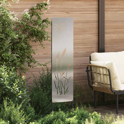 Garden Privacy Screen Silver 32 x 140 cm Stainless steel