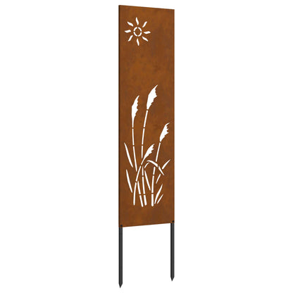 Garden Privacy Screen Rusty 32 x 140 cm Weathering Steel