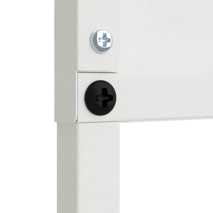 Garden Privacy Screen White 32 x 140 cm Cold-rolled steel