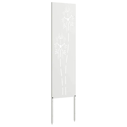 Garden Privacy Screen White 32 x 140 cm Cold-rolled steel