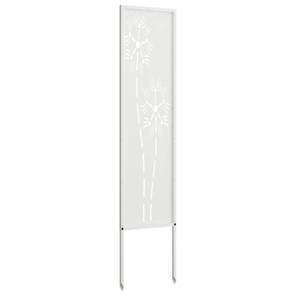 Garden Privacy Screen White 32 x 140 cm Cold-rolled steel