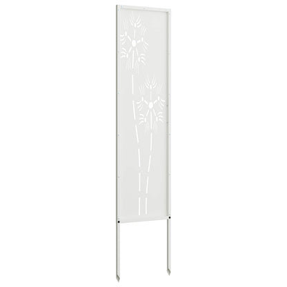 Garden Privacy Screen White 32 x 140 cm Cold-rolled steel