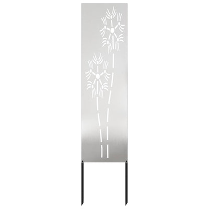 Garden Privacy Screen Silver 32 x 140 cm Stainless steel