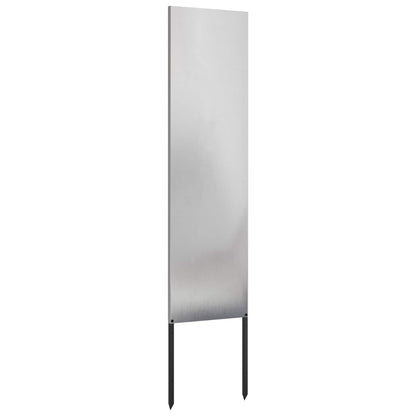 Garden Privacy Screen Silver 32 x 140 cm Stainless steel
