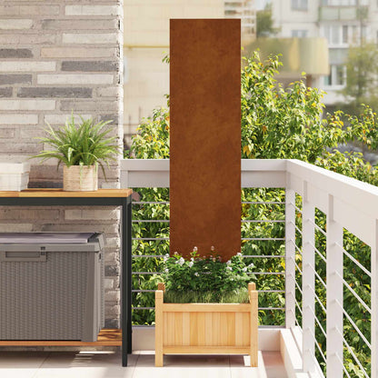 Garden Privacy Screen Rusty 32 x 140 cm Weathering Steel
