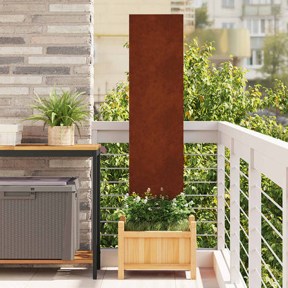 Garden Privacy Screen Rusty 32 x 140 cm Weathering steel
