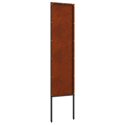 Garden Privacy Screen Rusty 32 x 140 cm Weathering steel