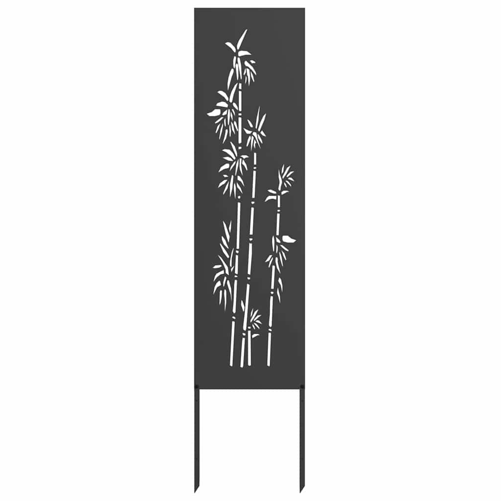 Garden Privacy Screen Black 32 x 140 cm Cold-rolled steel
