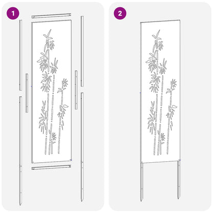 Garden Privacy Screen Anthracite 32 x 140 cm Cold-rolled steel